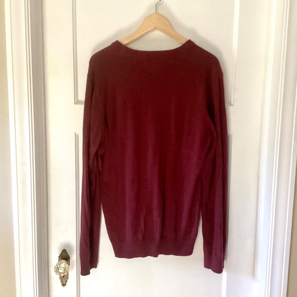 Aeropostale Size L Burgundy Sweater Crew Neck Men wool blend business casual - Picture 13 of 13